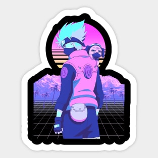 Kakashi vaporwave Sticker